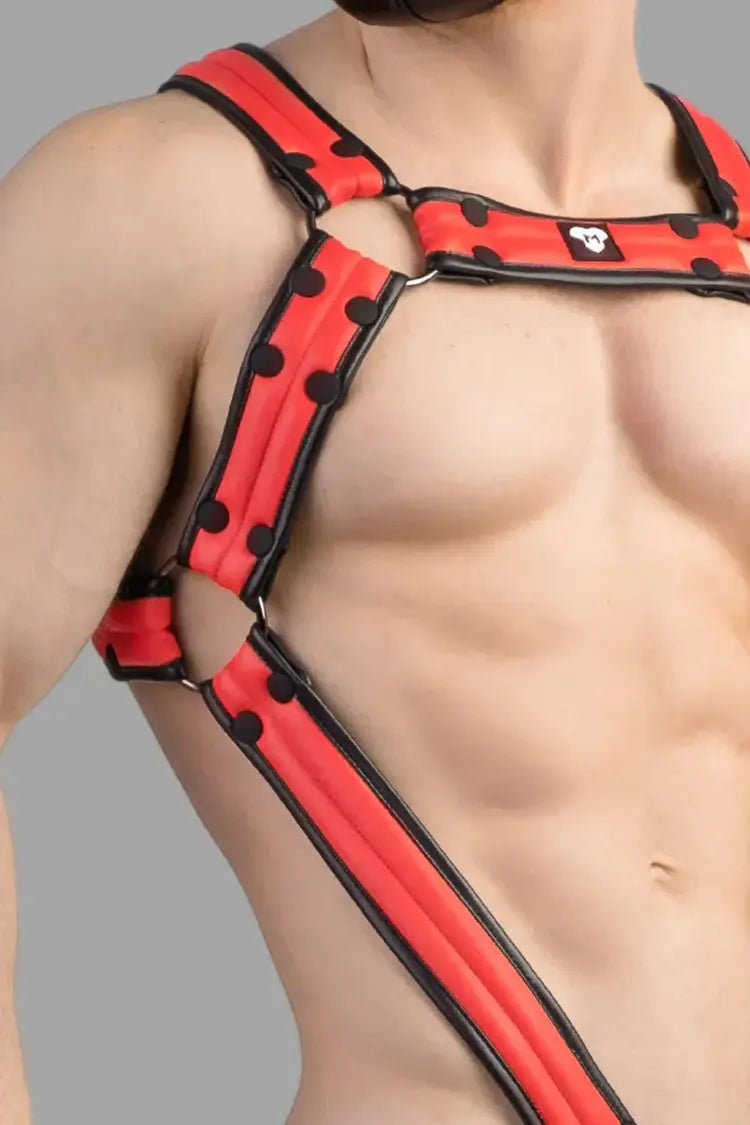 Armored Next. Body Harness. Red & Black