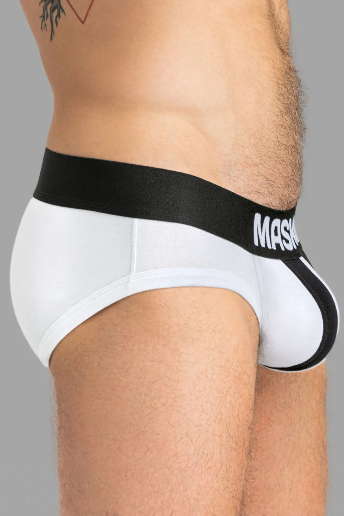 Tiger Briefs POUCH-SNAP. White & Black