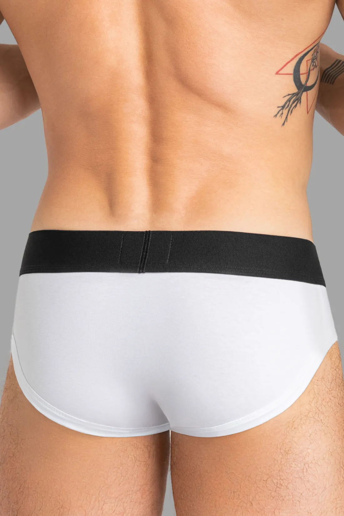 Tiger Briefs POUCH-SNAP. White & Black