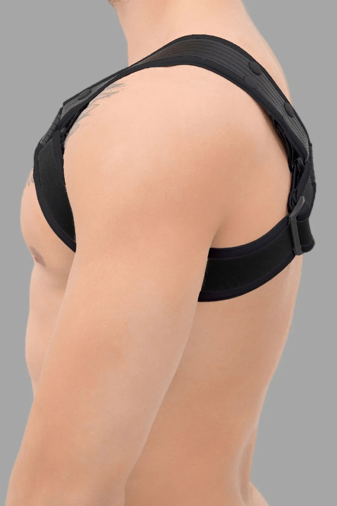 Outtox. Body Harness with Snaps. Black