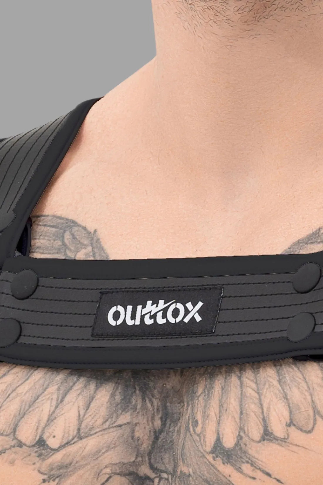 Outtox. Body Harness with Snaps. Black